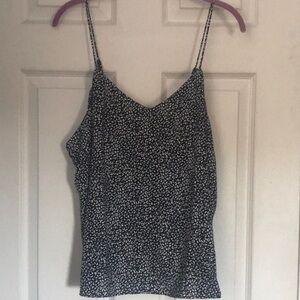 NWT Nine West size XXL petite black white cheetah v-neck layering camisole